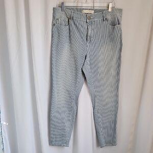 C Est. 1946 Denim Light Blue Pinstripe Straight Leg Jeans